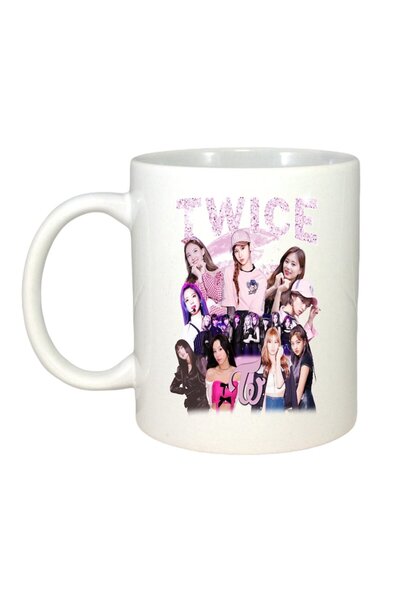 INOVATIX Cana Alba Personalizata, Formatia/trupa Twice, Maner Si Interior Alb, ®. 330ml