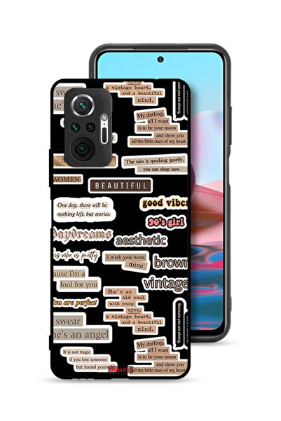 Tolwak غطاء حماية لهاتف شاومي ريدمي نوت 10 برو 4G بملصقات اقتباسات جميلة