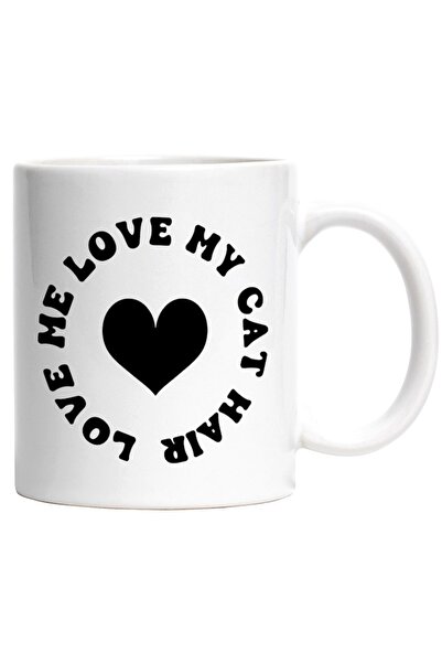 INOVATIX Εξατομικευμένη λευκή κούπα, καρδιά και το μήνυμα Λατρεύω τη γούνα τη...