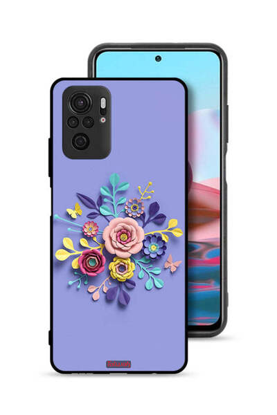 Tolwak Xiaomi Redmi Note 10S Protective Case Cover Flowers Art