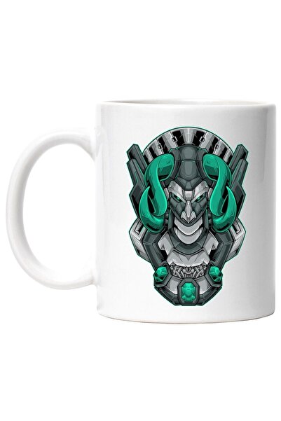 INOVATIX Cana alba personalizata, Taur, Robot, Mecha, Cabluri, Cristale, SF, ...