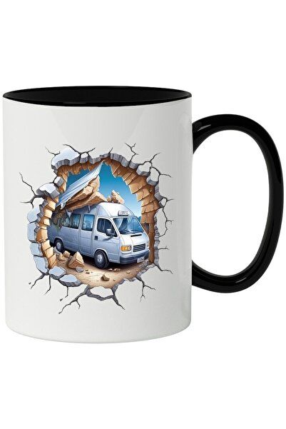 INOVATIX Cana alba personalizata, Rulota, Calatorit, Masina, Zid, Accident, c...