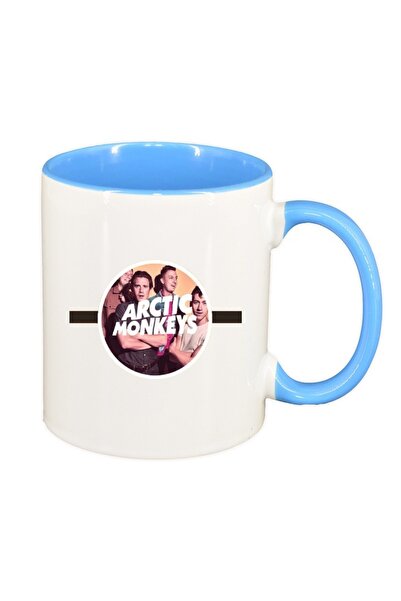 INOVATIX Cana alba personalizata, Arctic Monkeys, interior albastru, D1449, I...