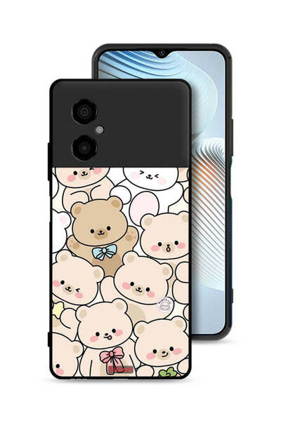 Tolwak غطاء حماية لهاتف Xiaomi Poco M4 5G بنقشة دببة