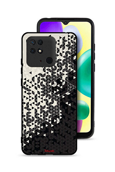 Tolwak غطاء حماية لهاتف شاومي ريدمي 10 سي بنمط مثلث فني رقمي