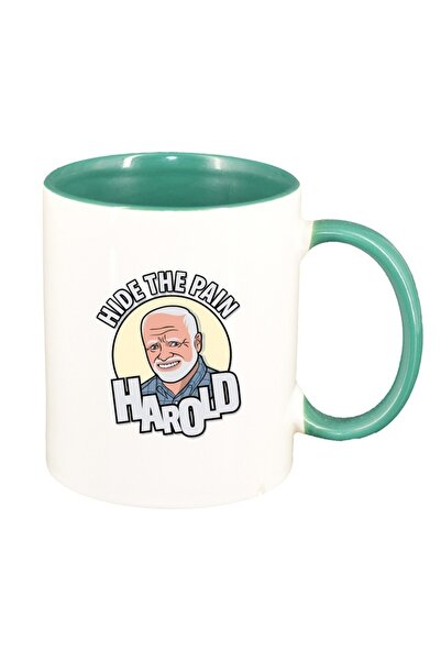 INOVATIX Εξατομικευμένη λευκή κούπα, Meme - Harold, πράσινο εσωτερικό, D1402,...