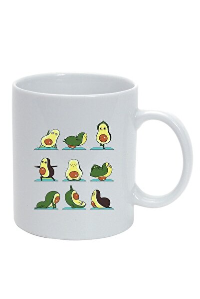 INOVATIX Εξατομικευμένη λευκή κούπα, Αβοκάντο, λευκό, D1456, INOVATIX®. 330ml