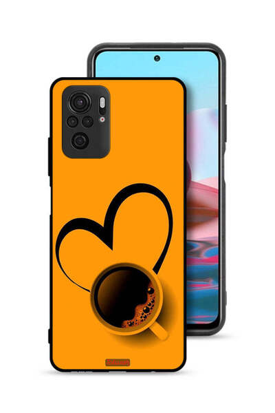 Tolwak Xiaomi Redmi Note 10 4G Protective Case Cover Coffee Cup Art