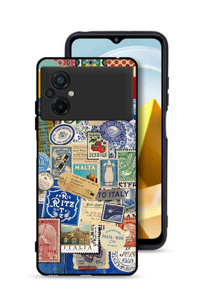 Tolwak Xiaomi Poco M5 4G Protective Case Cover Stickers Of Different Cities