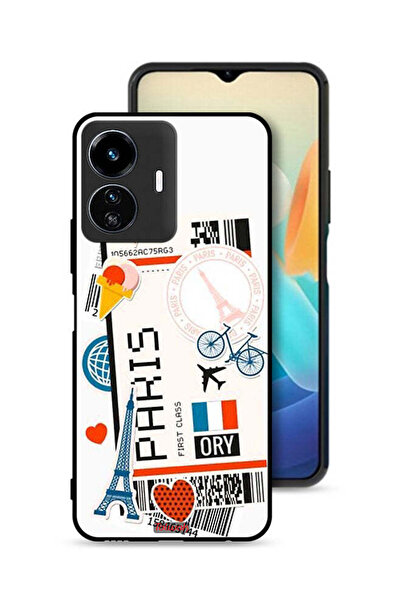 Tolwak غطاء حماية لهاتف Vivo Y77e 5G - ملصق باريس