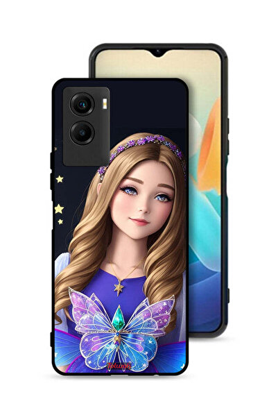 Tolwak Vivo Y55s 5G (2021) Protective Case Cover Cute Butterfly Girl