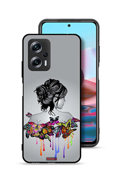 Tolwak غطاء حماية لهاتف شاومي ريدمي نوت 11T برو 5G برسومات فراشات وفتاة فنية ...