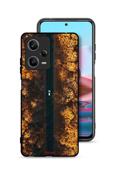 Tolwak غطاء حماية لهاتف شاومي ريدمي نوت 12 برو، طريق في أشجار الخريف