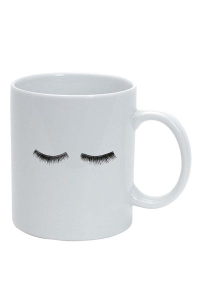 INOVATIX Personalized white mug, Eyelashes, white, D1019, INOVATIX®. 330ml