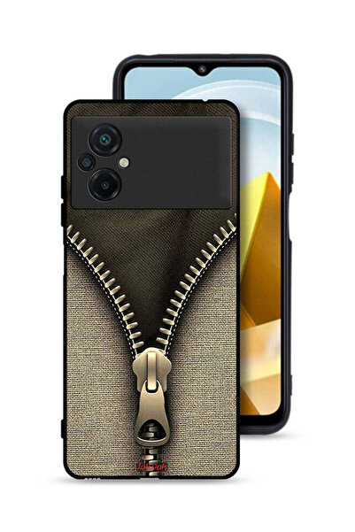 Tolwak Xiaomi Poco M5 4G Protective Case Cover Zip Pattern