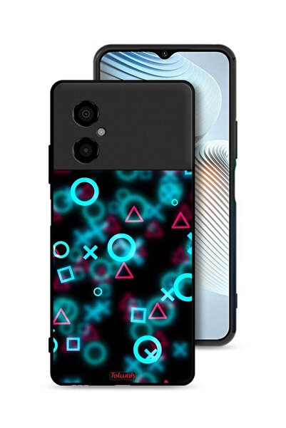Tolwak غطاء حماية لهاتف Xiaomi Poco M4 5G برسومات أيقونات لعبة الحبار الصغيرة