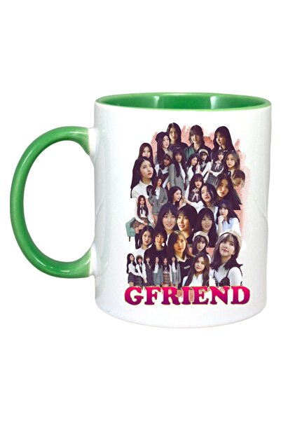 INOVATIX Cana Alba Personalizata, Formatia/trupa Gfriend, Maner Si Interior Verde, ®. 330ml