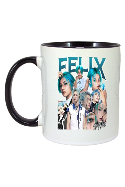 INOVATIX Cana Alba Personalizata, Formatia/trupa Felix, Maner Si Interior Negru, ®. 330ml