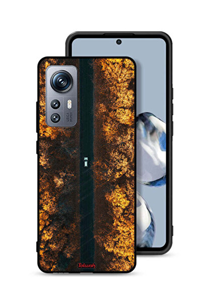Tolwak غطاء حماية لهاتف Xiaomi 12S بتصميم طريق في أشجار الخريف