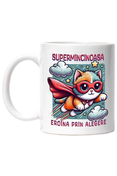 INOVATIX Personalized white mug, Super Liar, Superhero, Heroine By Choice, INOVATIX®. 330ml