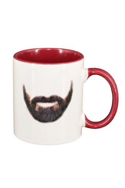 INOVATIX Cana alba personalizata, Beard, interior rosu, D260, INOVATIX®. 330ml