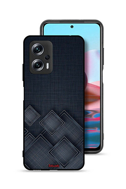 Tolwak غطاء حماية لهاتف شاومي ريدمي نوت 11T برو 5G بنقشة مربعات على القماش