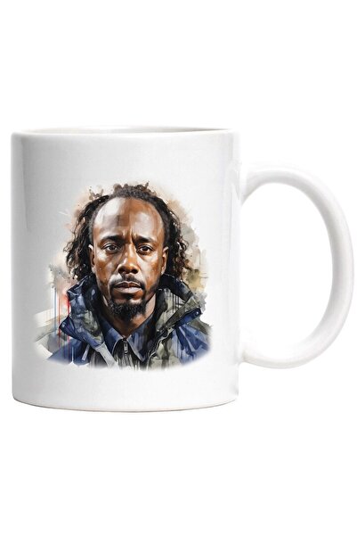 INOVATIX Персонализирана бяла чаша, Кендърк Ламар, Художник, Музикант, Знамен...