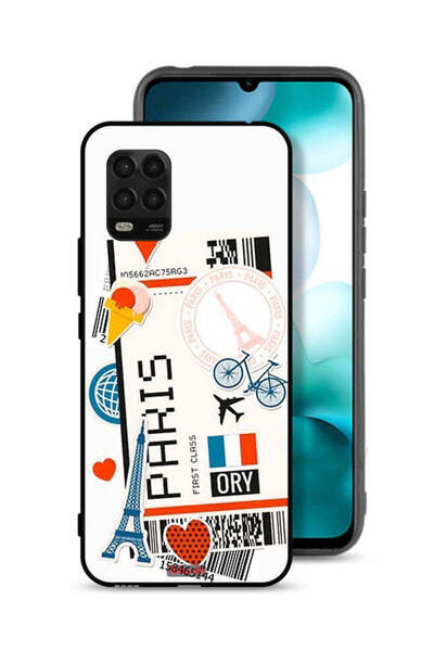 Tolwak غطاء حماية لهاتف Xiaomi Mi 10 Lite 5G ملصق باريس