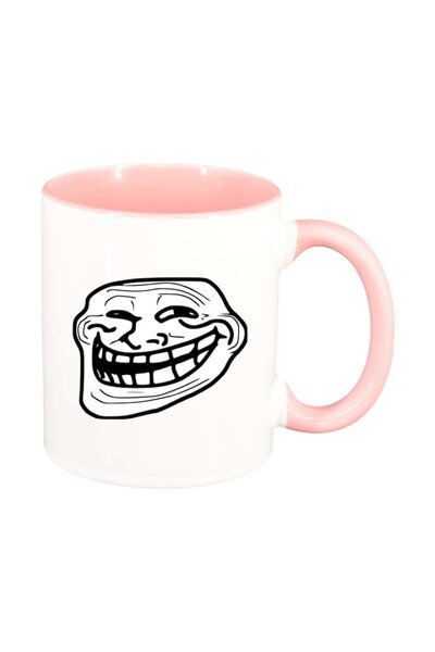 INOVATIX Cana alba personalizata, Troll, interior roz, D179, INOVATIX®. 330ml