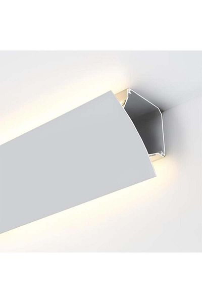 Siera Aluminum profile, white corner cornice, Vertex 8585