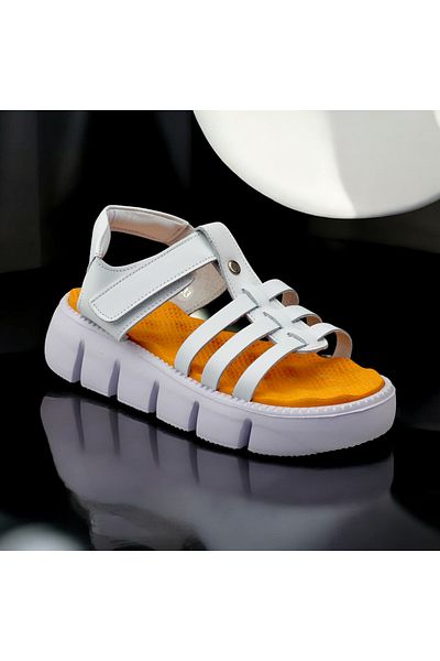 JOJO KIDS Girl's Sandals, Inside Outside Genuine Leather, Thick Sole, Orthopedic Sandals, Very Light