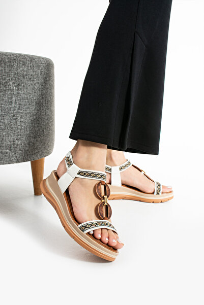 Ayax Λευκά μονόχρωμα αξεσουάρ Casual γυναικεία σανδάλια