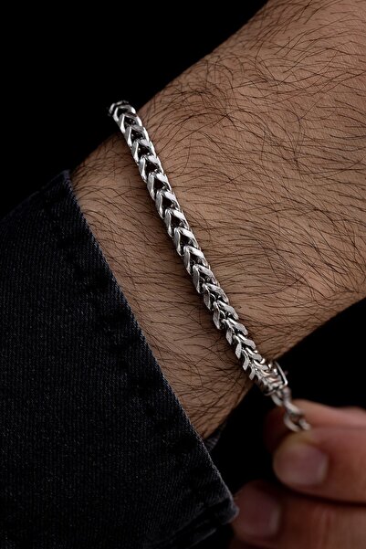 vogutima jewelery&silver by timuçin mavili سوار من الفولاذ - نموذج مربع للرجا...