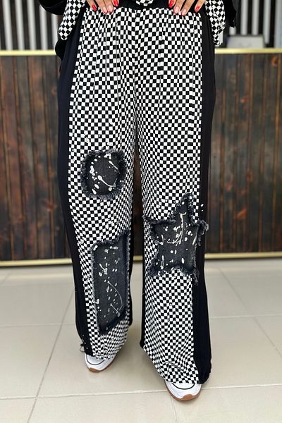 GÖKSEL Damali Paper Printed Pants Large Size