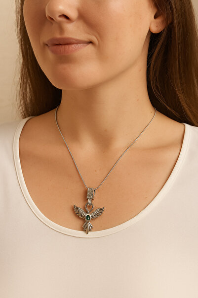 BESMYAR JEWELS قلادة فينيكس من الفولاذ