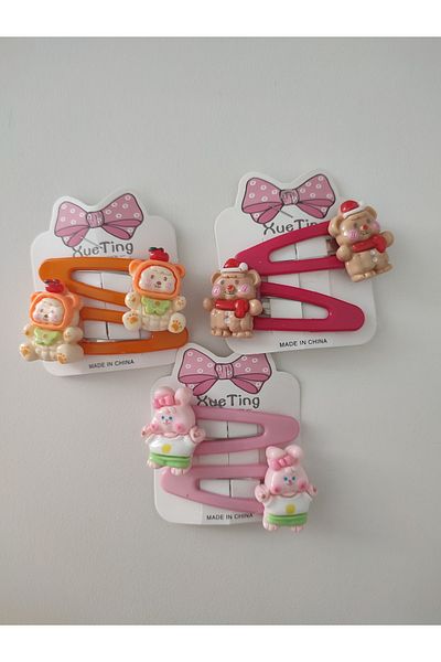 Nuasya Teddy Bear Snap Hair Clip