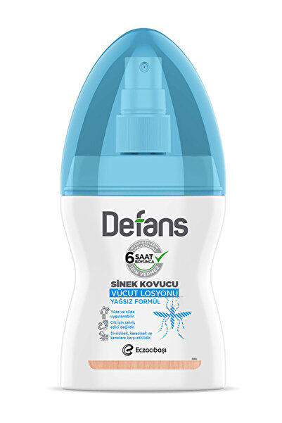 Detan Defans Sinek Kovucu Su Bazlı Vücut Losyonu 100 ml (5 ADET)