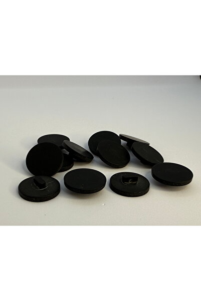 DAK Aksesuar Ayaklı Düğme - Plastik Siyah Alttan Ayaklı Düğme 2,2 Cm 36 Boy 1...