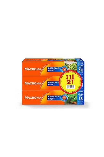 MACROMAX Refrigerator Bag Buy 4 Pay 3 Medium Size 80 Liters