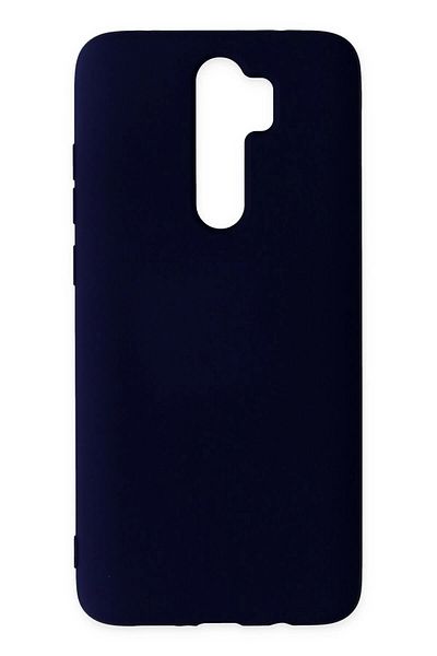 CepteToptan حافظة هاتف Xiaomi Redmi Note 8 Pro مصنوعة من السيليكون المخملي الداخلي - أزرق داكن - MKİ5640-9988