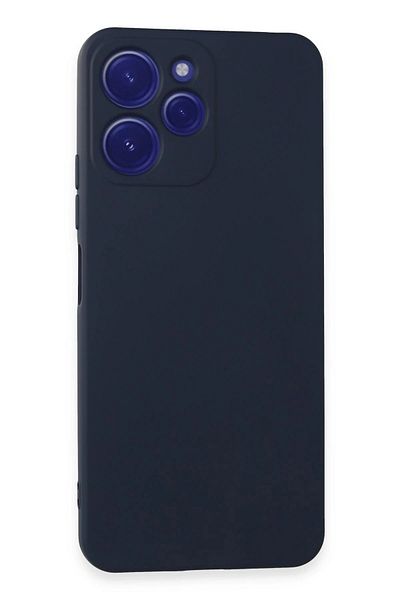 CepteToptan حافظة هاتف Xiaomi Redmi 12 مصنوعة من السيليكون المخملي الداخلي - أزرق داكن - MKİ5872-6013