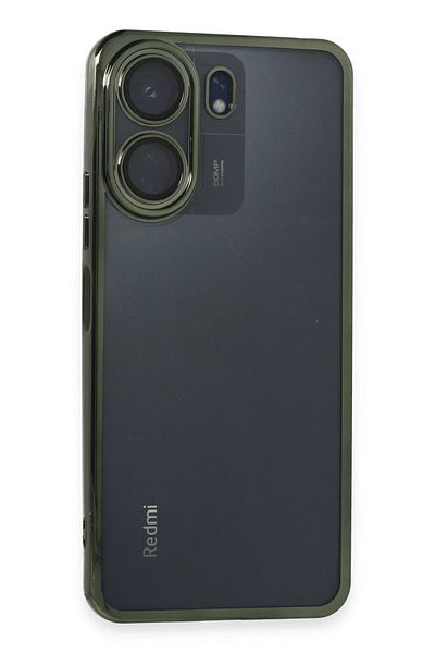 CepteToptan حافظة هاتف Xiaomi Redmi 13C من السيليكون مع عدسة - أخضر - MKİ4364-2723