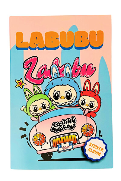 ÖZ OFİS Labubu Kawai 16 Sayfa Sticker Defter Seti 500 Adet Sticker