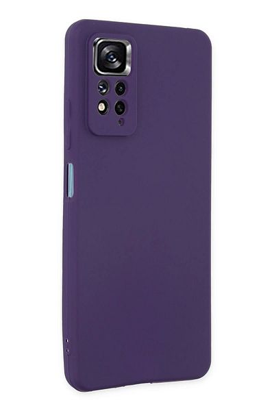 CepteToptan جراب هاتف Xiaomi Redmi Note 11 Pro من السيليكون الأول - البرقوق - MKİ8956-6447