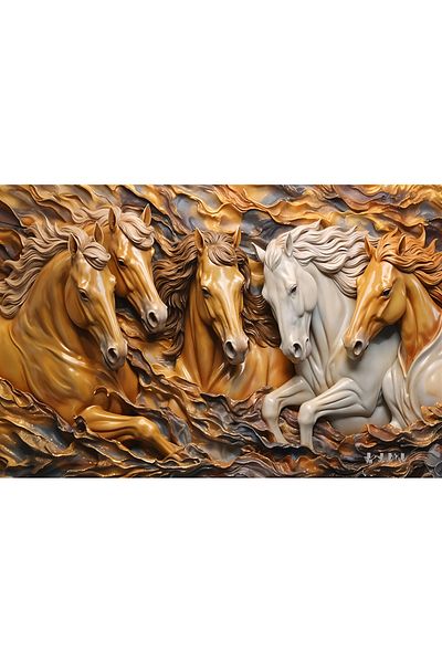 Generic A distinctive wall painting printed on canvas with a hidden wooden frame.