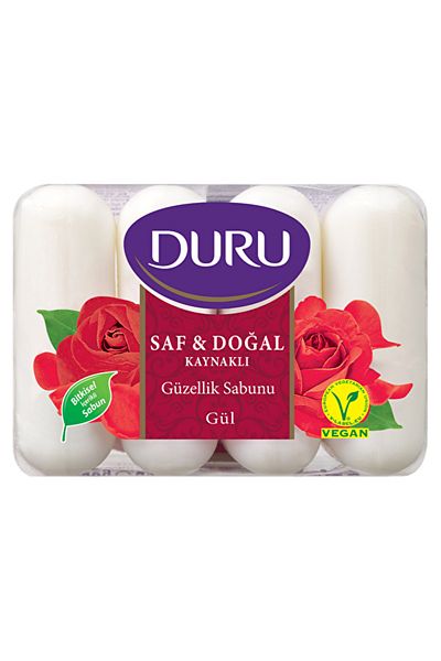 Duru Beauty Soap Pure&Natural 4X70 g Rose