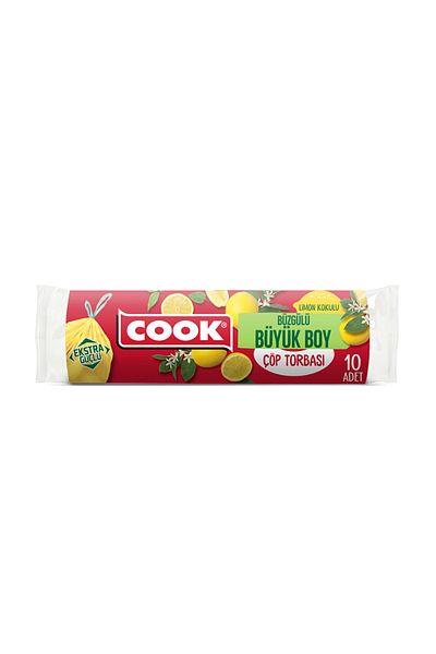 Cookc Cook Garbage Bag Drawstring Lemon Scented 10 Pcs