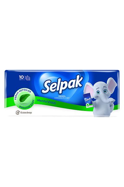 Selpak Wipes 10 Pack Menthol