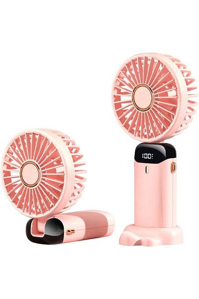 Toybox Handheld Fan Portable Battery Operated USB Fan Mini Personal Foldable Fan