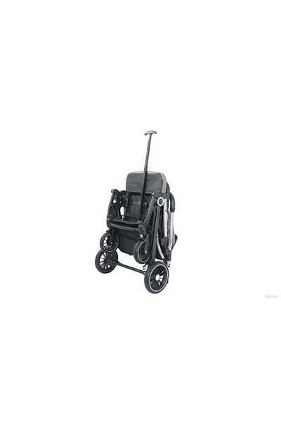 KIKIBEBE Lightweight Travel Stroller – Baby Toddler Trolley Handle Pushchair, Waterproof – Grey